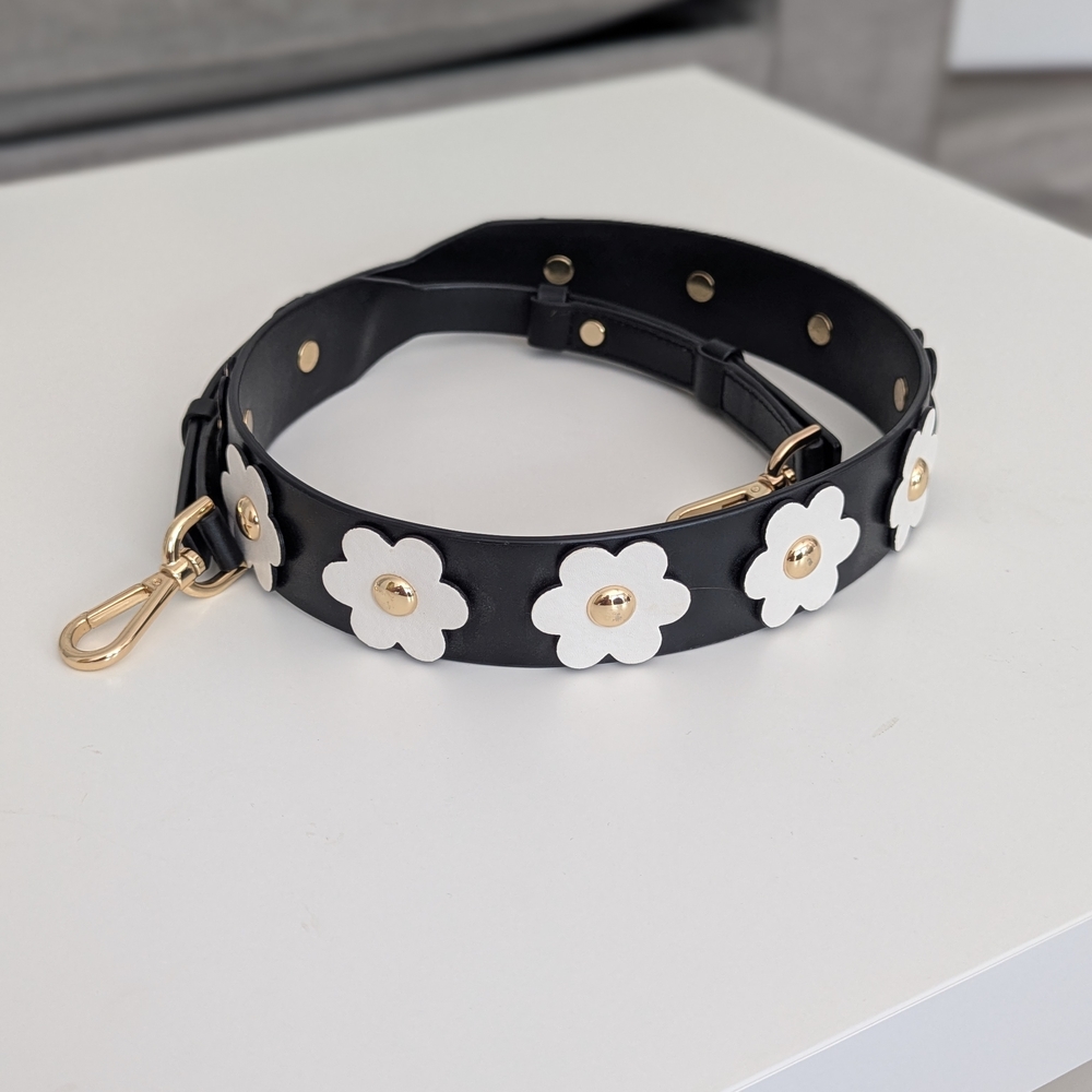 Black and White Floral Women's Belt